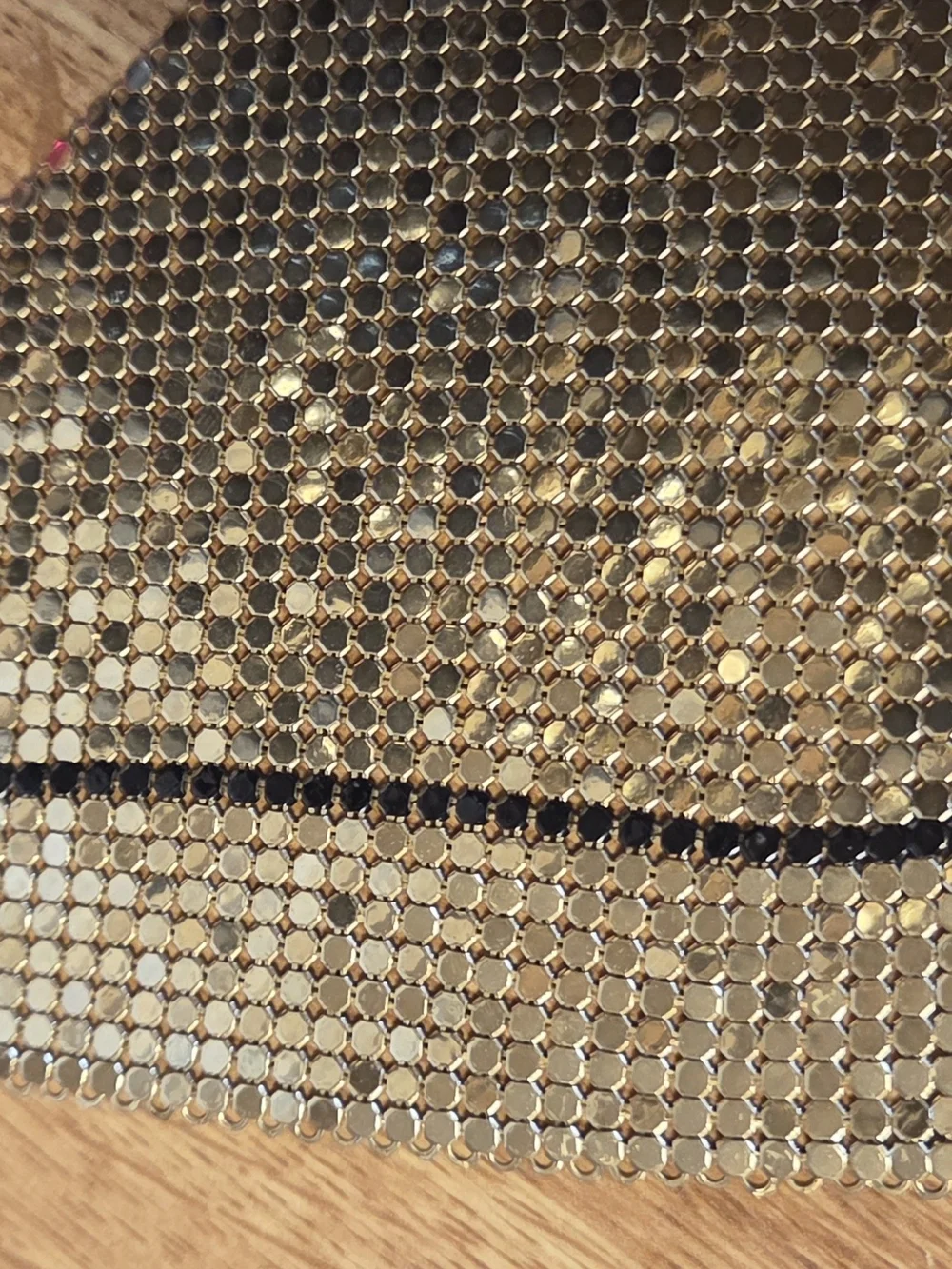 Whiting & Davis Gold Mesh Bib Necklace - Vintage Statement
